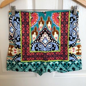 High Waisted Printed Shorts